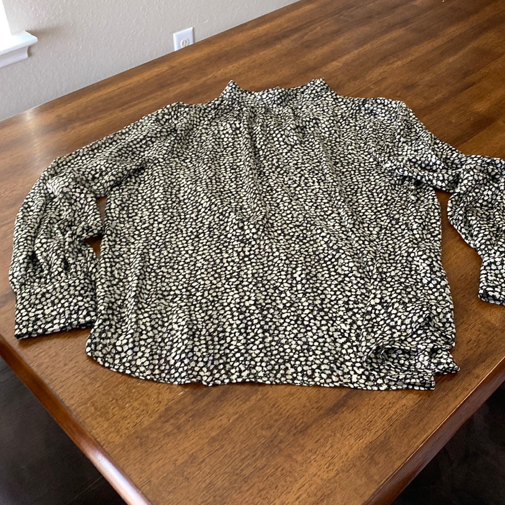 High neck flowing blouse